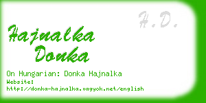 hajnalka donka business card